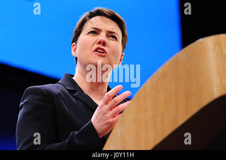 Ruth Davidson, Führer der schottischen konservativen, Rede auf dem Parteitag in Edinburgh Stockfoto