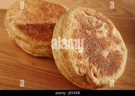 Englische Muffins Vollkorn, gerade angerufen "Muffins" in England Stockfoto