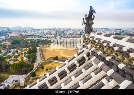 Himeji, Japan - 4. Januar 2016: The Himeji Sehenswürdigkeit in Japan. Stockfoto