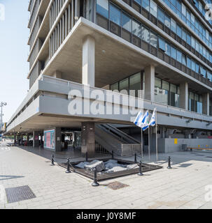 Yitzhak Rabin Denkmal am Kikar Rabin-Platz, Tel Aviv-Yafo, Israel Stockfoto