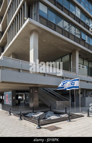 Yitzhak Rabin Denkmal am Kikar Rabin-Platz, Tel Aviv-Yafo, Israel Stockfoto