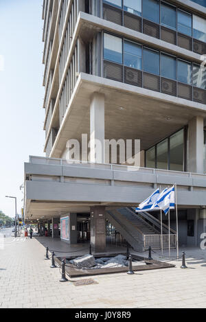 Yitzhak Rabin Denkmal am Kikar Rabin-Platz, Tel Aviv-Yafo, Israel Stockfoto