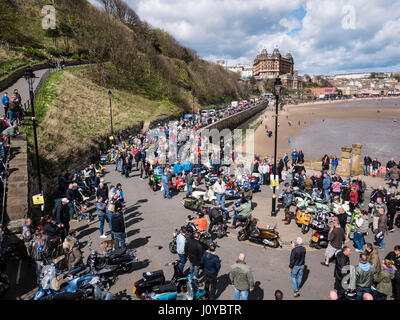 National Scooter Rally Ostern 2017 im Spa Scarborough Yorkshire UK Stockfoto