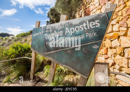 Die zwölf Apostel an der Great Ocean Road, Victoria, Australien Stockfoto