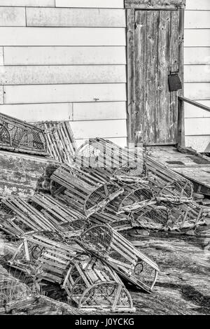 Krabben und Hummer fallen in Lunenburg, Nova Scotia, Kanada Stockfoto