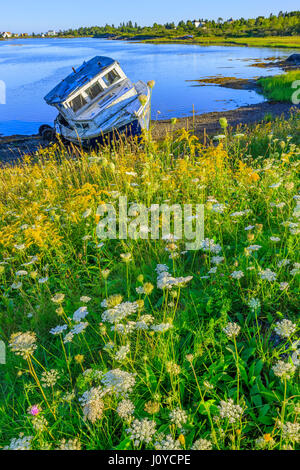 Schiff Wrack Fischerboot von Lunenburg, Nova Scotia, Kanada Stockfoto