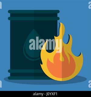 Öl-Fass Erdöl Symbolbild Stock Vektor