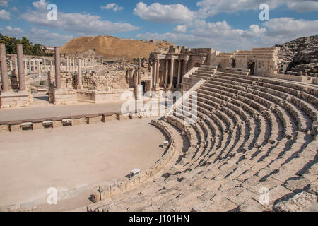 Antike römische Theater in Bet Shean (Skythopolis) Nationalpark, Israel Stockfoto