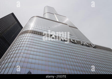 Der Blick vom Trump Tower in Chicago, Illinois Stockfoto