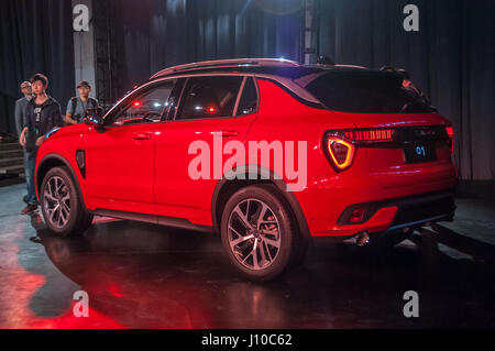 Shanghai, China. 16. April 2017. LYNK & CO 01 Produktion Auto China Marke starten in Shanghai Stockfoto