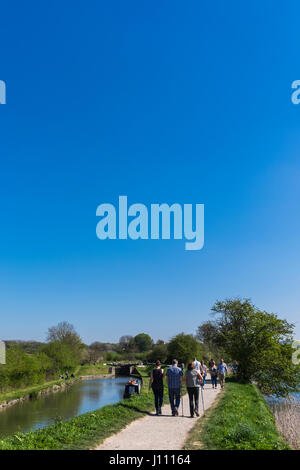 Grand Union Canal in Tring Gipfel & Reservoir, Hertfordshire, England, Großbritannien Stockfoto