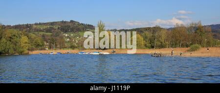 Ufer des See Pfäffikon. Frühling-Szene in Zürich, Schweiz. Stockfoto