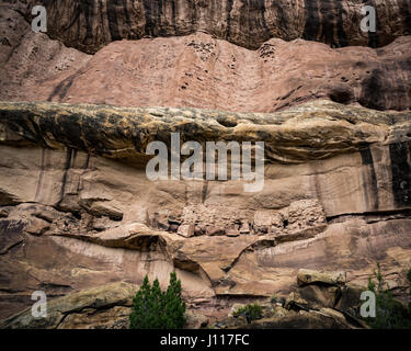 Native American Indian Ruin, Salt Creek, Nadeln Bezirk, Canyonlands National Park, Utah, USA. Stockfoto