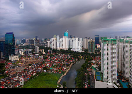 Skyline der Stadt, Jakarta, Indonesien Stockfoto