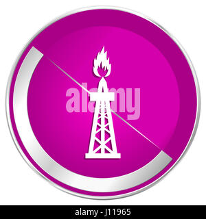 Gas-Web Design Violett Silber metallic Grenze Symbol "Internet". Stockfoto