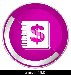 Geld Web Design Violett Silber metallic Grenze Symbol "Internet". Stockfoto