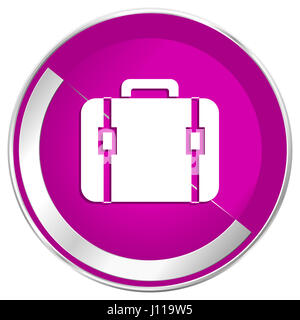 Web Design Violett Silber metallic Grenze Symbol "Internet" Tasche. Stockfoto