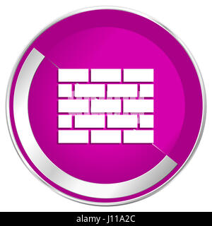 Firewall-Web Design Violett Silber metallic Grenze Symbol "Internet". Stockfoto