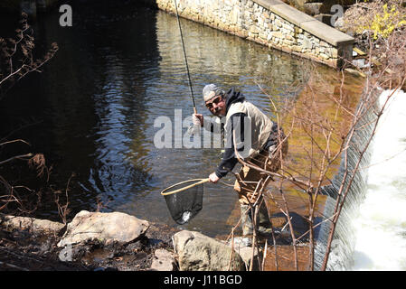 Kit-Vallee-Fliegenfischen Stockfoto