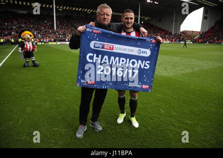 während das Sky Bet League One Spiel auf Bramall Lane, Sheffield. Stockfoto