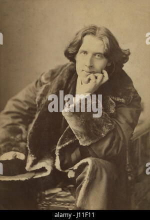 Oscar Wilde (1854-1900), irischer Schriftsteller und Dichter, Portrait, 1882 Stockfoto