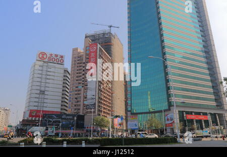 Sanduo shopping District Stadtbild in Kaohsiung Taiwan. Stockfoto