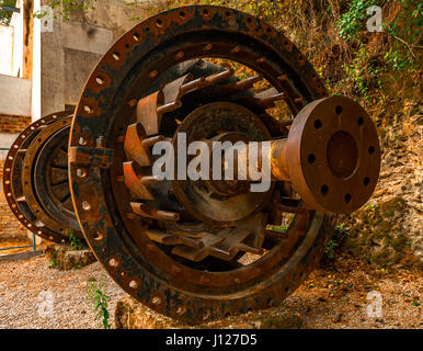 Kroatien-Dalmatien Krka Nationalpark - Skradin-Skradinski Buk - erste Turbine des hydroelektrischen Sibenik Central Stockfoto