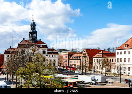 Lüneburg, Marktplatz Mit Rathaus; Lüneburg, Marktplatz mit Rathaus Stockfoto