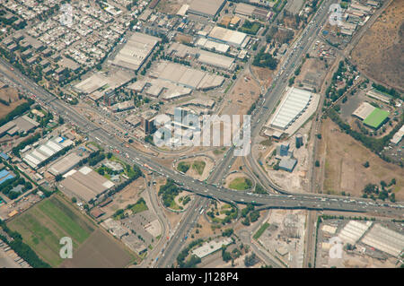 Autobahn Kreuzung - Santiago - Chile Stockfoto