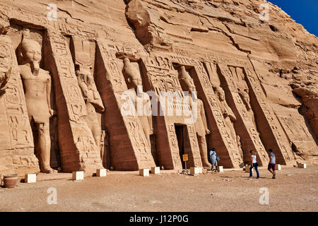 Tempel der Nefertari, Abu Simbel Tempel, Ägypten, Afrika Stockfoto