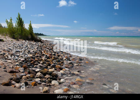 Hauptstrand im Township von Kincardine, Ontario, Kanada am Lake Huron, Teil der nordamerikanischen großen Seen Stockfoto