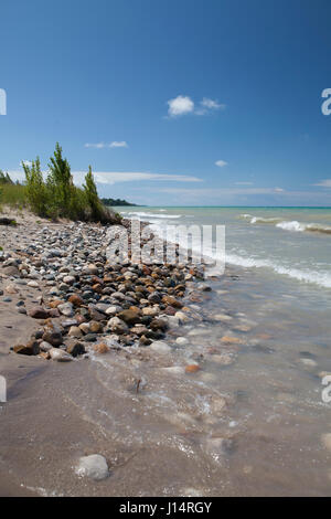 Hauptstrand im Township von Kincardine, Ontario, Kanada am Lake Huron, Teil der nordamerikanischen großen Seen Stockfoto