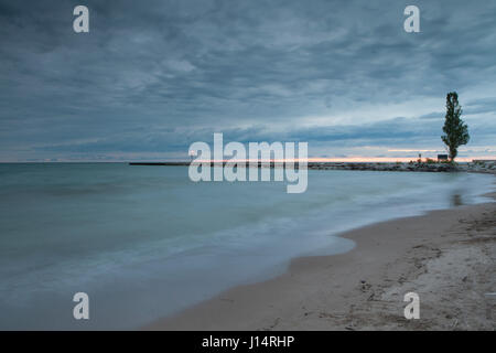 Hauptstrand im Township von Kincardine, Ontario, Kanada am Lake Huron, Teil der nordamerikanischen großen Seen Stockfoto