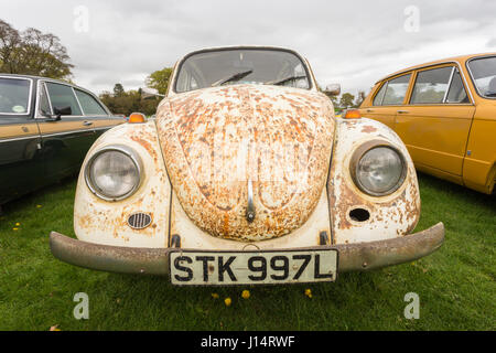 VW Volkswagen Käfer mit Sever malen Corrosionon Karosserie Stockfoto