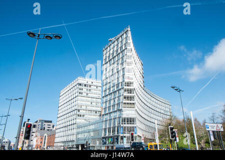 Ein Park West, Waterfront, Wohnungen, Chavasse Park, Liverpool, Liverpool One, shopping Komplex., Liverpool, Merseyside, England, Großbritannien, England, Bestandteil Stockfoto