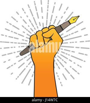 schreibende hand clipart orange