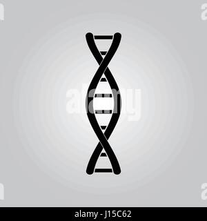 Das Dna-Symbol. DNA-Symbol. Flache Vektor-illustration Stock Vektor
