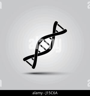 Das Dna-Symbol. DNA-Symbol. Flache Vektor-illustration Stock Vektor