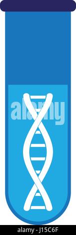 Genetische Analyse Vektor Icon. Stil ist zweifarbig flach Symbol, Cyan und blau Farben, abgerundeten Ecken, weißer Hintergrund. Stock Vektor