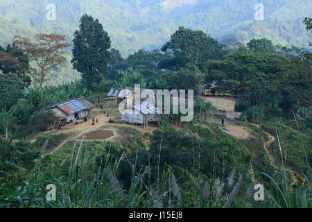 Ethnische Dorf nahe Sajek Tal in Rangamati, Bangladesch. Stockfoto