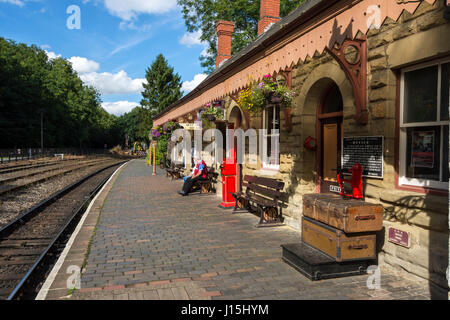Highley Bahnhof an der Severn Valley Railway, Highley, Shropshire, England, UK. Stockfoto
