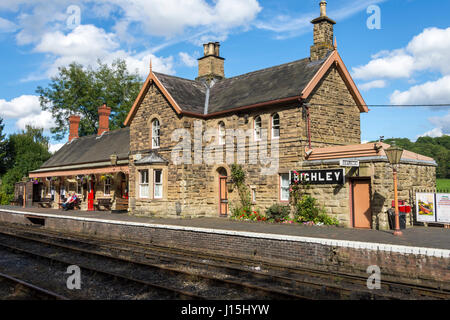Highley Bahnhof an der Severn Valley Railway, Highley, Shropshire, England, UK. Stockfoto