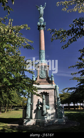 Ivar Huitfeldt Denkmal Säule am Langelinie, Kopenhagen, Dänemark Stockfoto