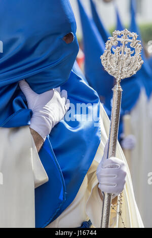 Bruderschaft des Vaters, den auferstandenen Jesus während der Prozession der Karwoche am Sonntag der Auferstehung, Linares, Andalusien, Spanien Stockfoto