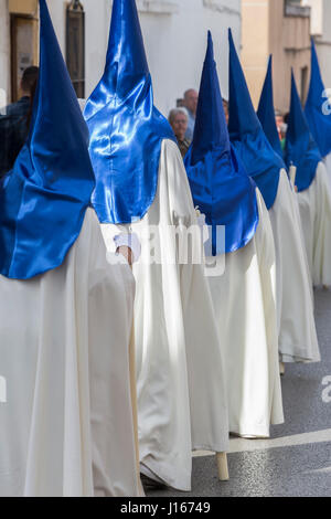 Bruderschaft des Vaters, den auferstandenen Jesus während der Prozession der Karwoche am Sonntag der Auferstehung, Linares, Andalusien, Spanien Stockfoto