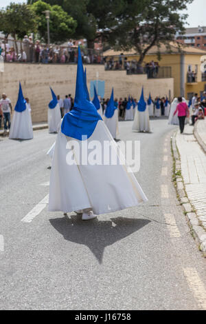 Bruderschaft des Vaters, den auferstandenen Jesus während der Prozession der Karwoche am Sonntag der Auferstehung, Linares, Andalusien, Spanien Stockfoto