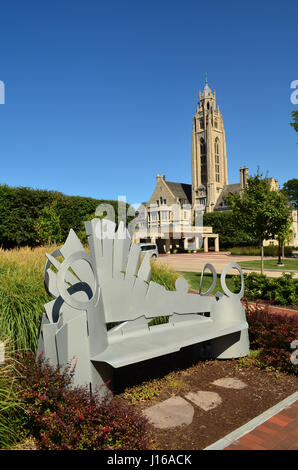 Stahl Bank am Memorial Art Gallery, Rochester NY USA Stockfoto