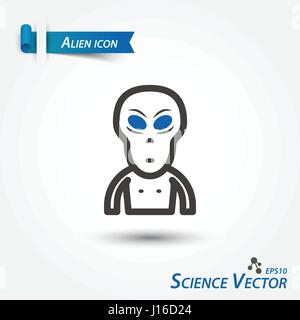 Alien-Symbol. Wissenschaftliche Vektor. Stock Vektor