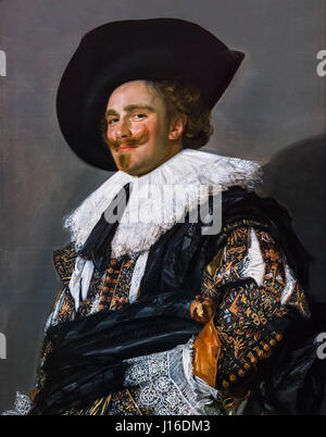 Gemälde des lachenden Kavaliers von Frans Hals (c.1582-1666), Öl auf Leinwand, 1624 Stockfoto