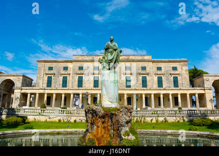 Statue von Frederick Adam, Palaia Anaktora, Old Palace, Palace of St. Michael und St. George, Korfu, Griechenland Stockfoto